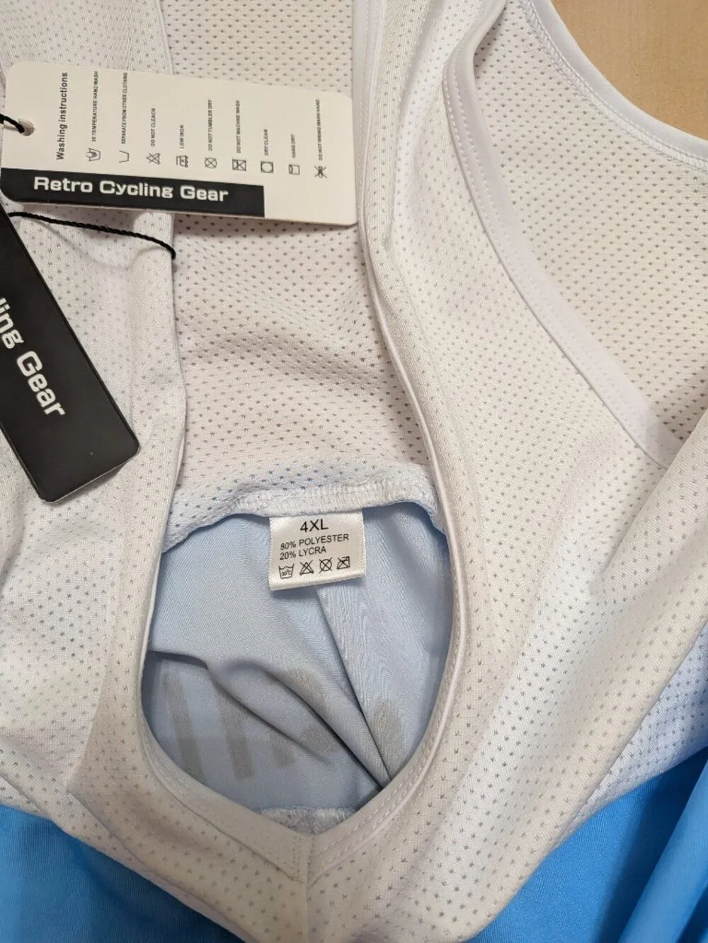 Retro Cycling Gear Bianchi 70 Bib Cycling Shorts Celeste Blue $XL Padded, NWT